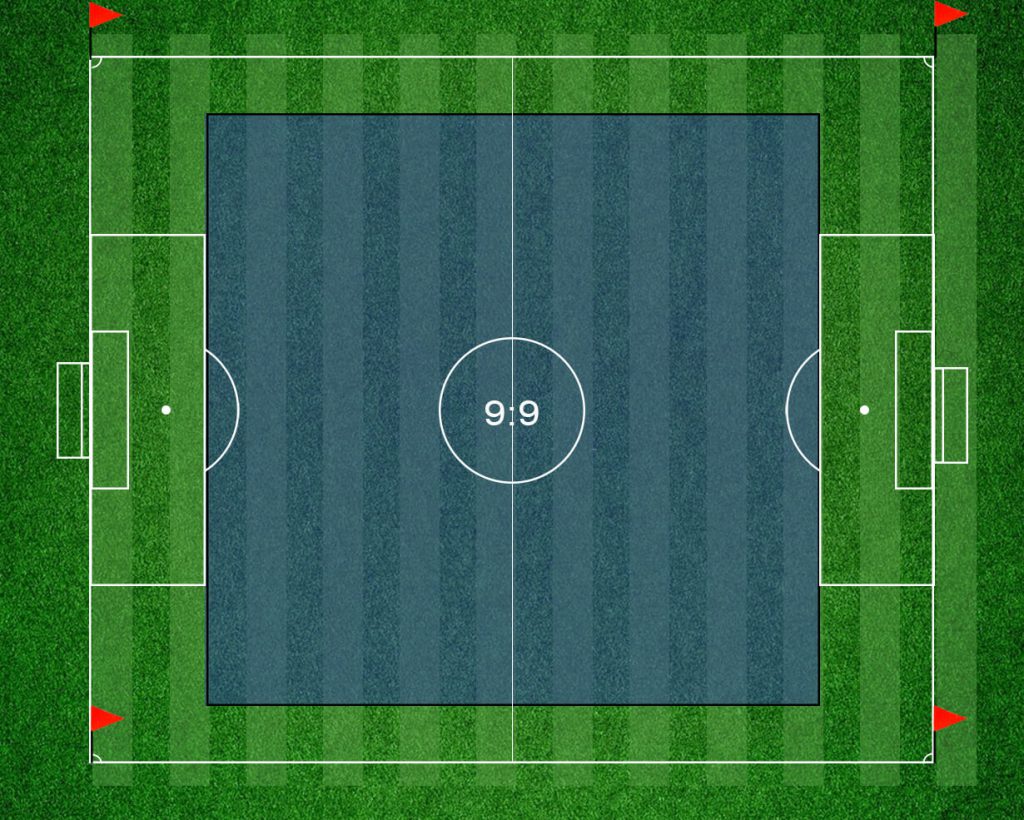 Football turf size/dimension | 9v9 | Meckavo Sports | India