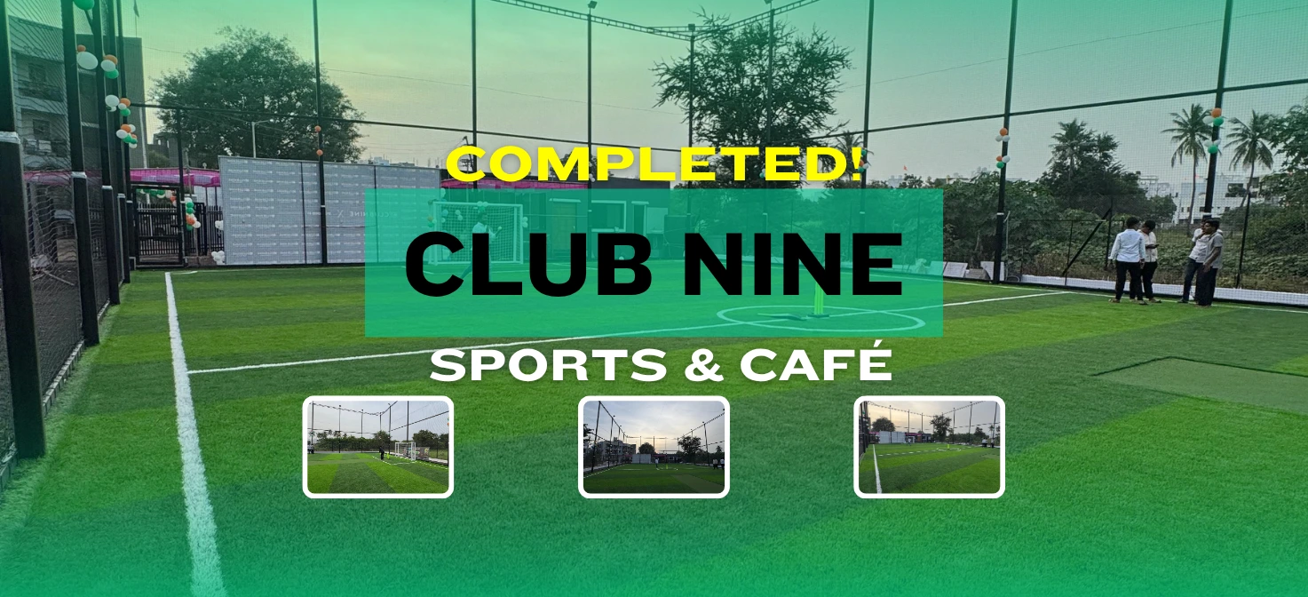 Meckavo Sports News | Club Nine Sports & Café Multisport Turf Completed in Aurangabad