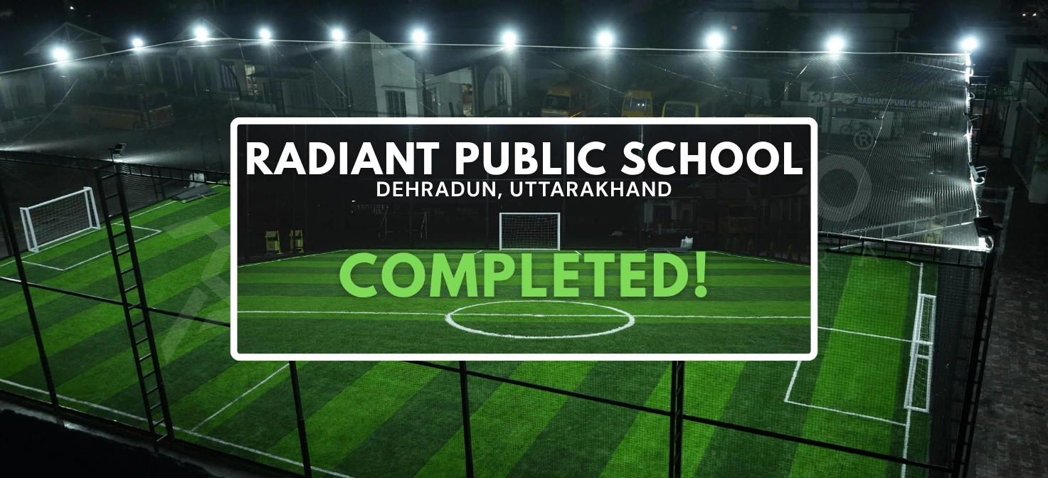 Meckavo Sports News | Radiant Public School Football Turf Completed in Dehradun